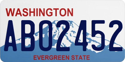 WA license plate ABO2452