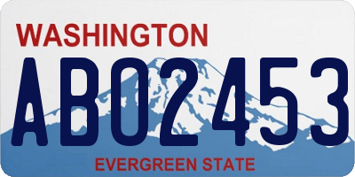 WA license plate ABO2453
