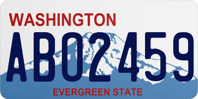 WA license plate ABO2459
