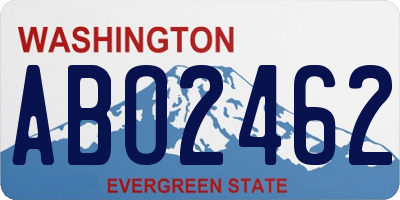 WA license plate ABO2462
