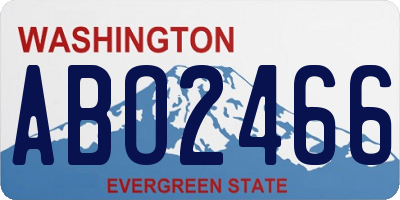 WA license plate ABO2466