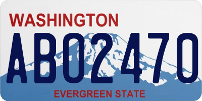 WA license plate ABO2470