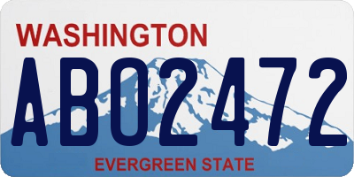 WA license plate ABO2472