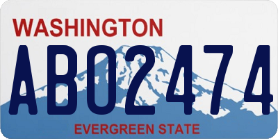 WA license plate ABO2474