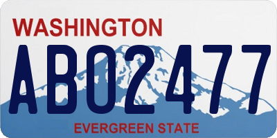 WA license plate ABO2477