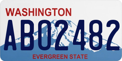 WA license plate ABO2482