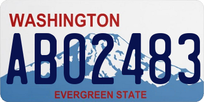 WA license plate ABO2483