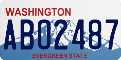 WA license plate ABO2487