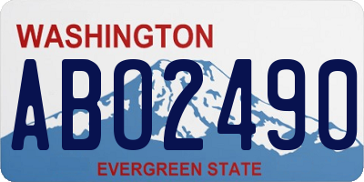 WA license plate ABO2490