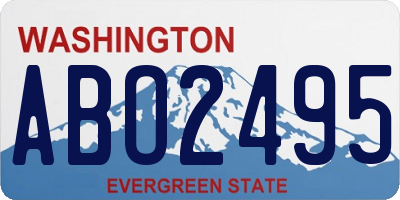 WA license plate ABO2495