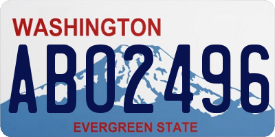 WA license plate ABO2496
