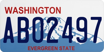 WA license plate ABO2497