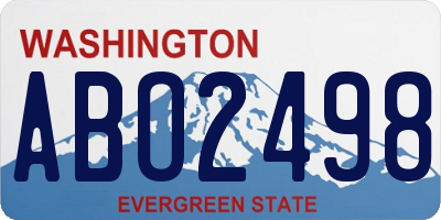 WA license plate ABO2498