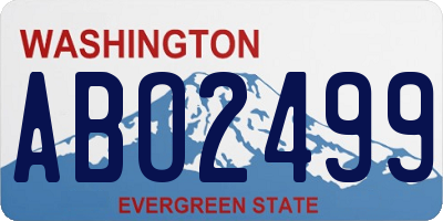 WA license plate ABO2499