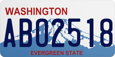 WA license plate ABO2518