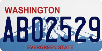 WA license plate ABO2529