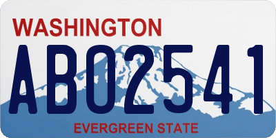 WA license plate ABO2541