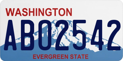 WA license plate ABO2542