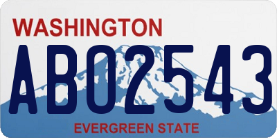 WA license plate ABO2543