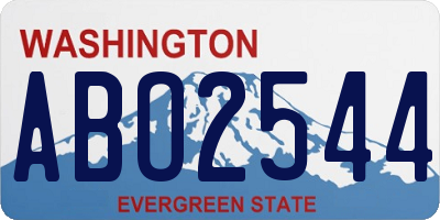 WA license plate ABO2544