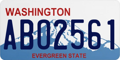 WA license plate ABO2561