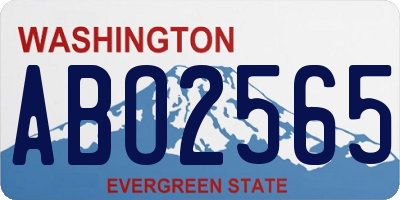 WA license plate ABO2565