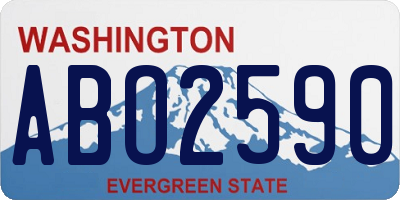 WA license plate ABO2590