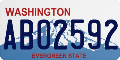 WA license plate ABO2592