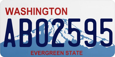 WA license plate ABO2595