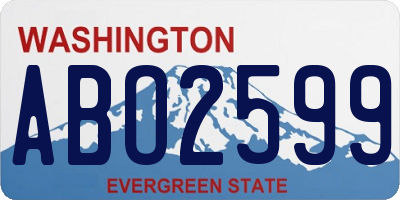 WA license plate ABO2599