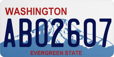 WA license plate ABO2607
