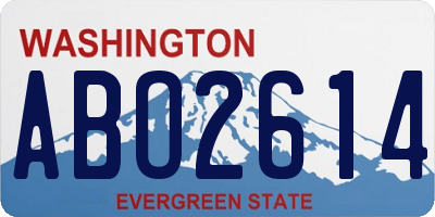 WA license plate ABO2614