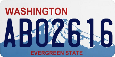 WA license plate ABO2616