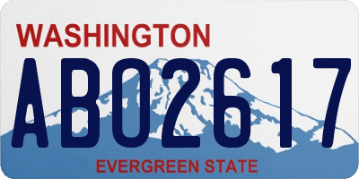 WA license plate ABO2617