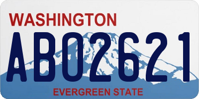 WA license plate ABO2621