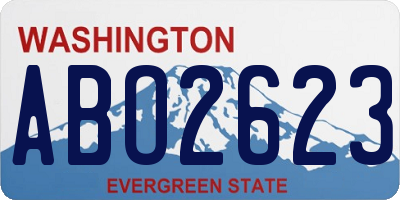 WA license plate ABO2623