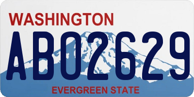 WA license plate ABO2629