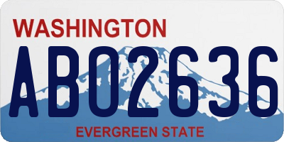 WA license plate ABO2636