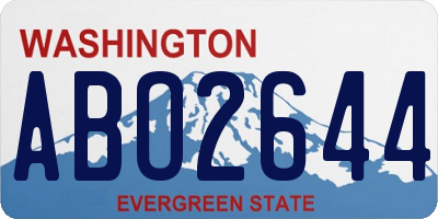 WA license plate ABO2644