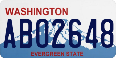 WA license plate ABO2648