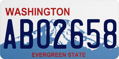WA license plate ABO2658