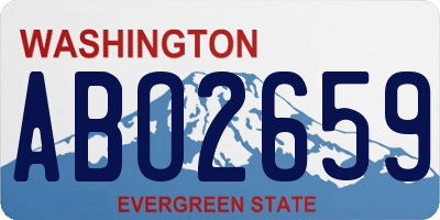 WA license plate ABO2659