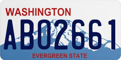 WA license plate ABO2661
