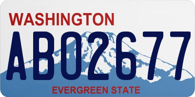 WA license plate ABO2677