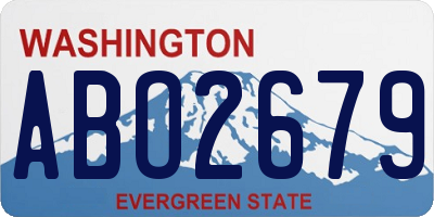 WA license plate ABO2679