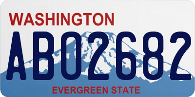 WA license plate ABO2682