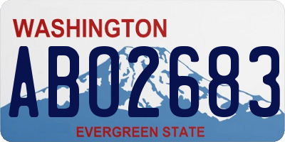 WA license plate ABO2683