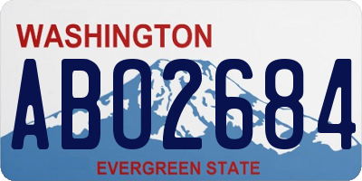 WA license plate ABO2684