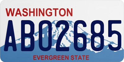 WA license plate ABO2685