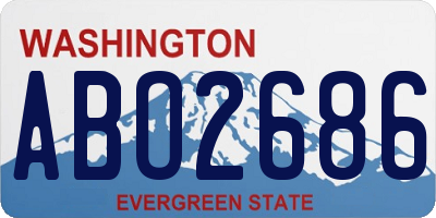 WA license plate ABO2686